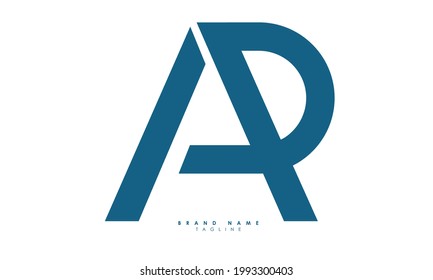 Alphabet letters Initials Monogram logo AR, RA, A and R