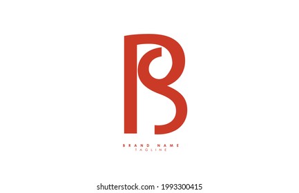Alphabet letters Initials Monogram logo PS, SP, P and S