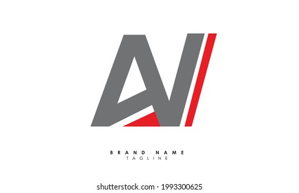 Letras alfabéticas Iniciales Logotipo de monograma AV, VA, A y V