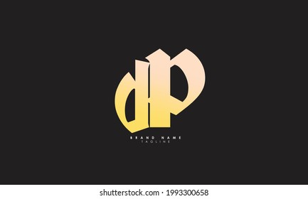 Alphabet letters Initials Monogram logo DP, PD, D and P