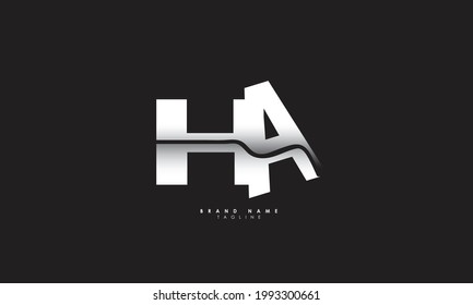 Alphabet letters Initial Monogram Logo HA, AH, H und A