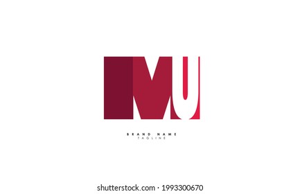 Alphabet letters Initials Monogram logo MU, UM, M and U