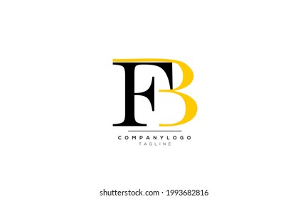 Alphabet letters Initials Monogram logo FB, FB INITIAL, FB letter