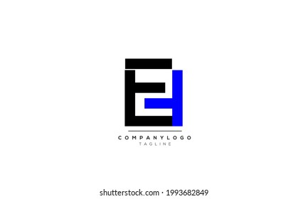 Letras alfabéticas Iniciales Logo Monograma EH, EH INICIAL, EH letra