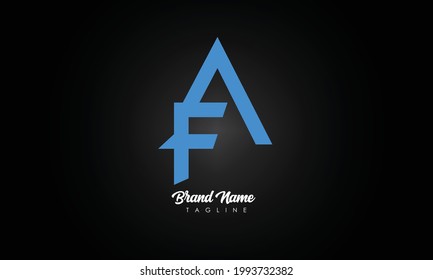 Alphabet letters Initials Monogram logo AF, FA, A and F