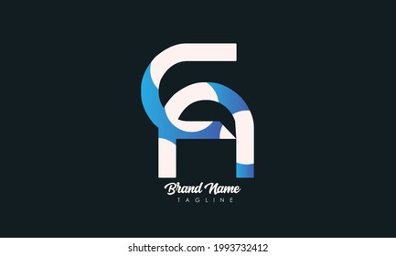 Alphabet letters Initials Monogram logo CA, AC, C and A
