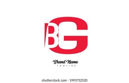Alphabet letters Initials Monogram logo BG, GB, B and G