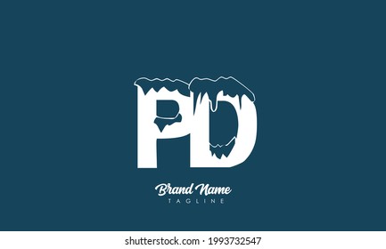 Alphabet letters Initials Monogram logo PD, DP, P and D