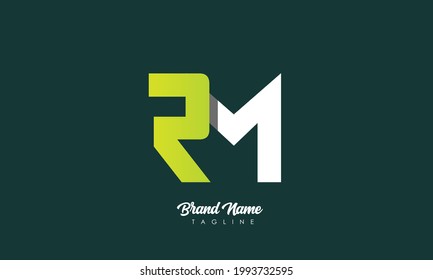 Alphabet letters Initials Monogram logo RM, MR, R and M