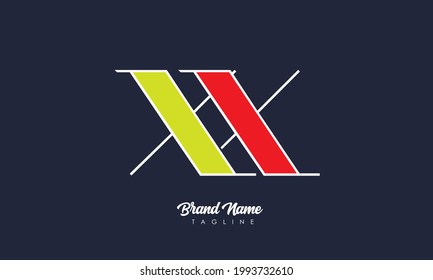 Letras alfabéticas Iniciales Monograma XX