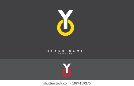 Alphabet letters Initials Monogram logo OY, YO, O and Y