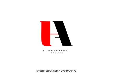 Alphabet letters Initials Monogram logo HA, HA INITIAL, HA letter