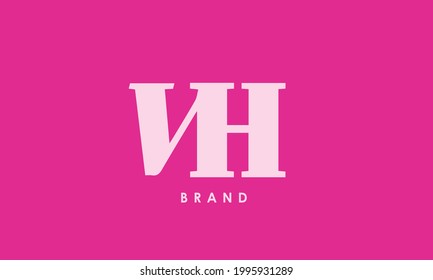 Alphabet letters Initial Monogram Logo VH, HV, V und H
