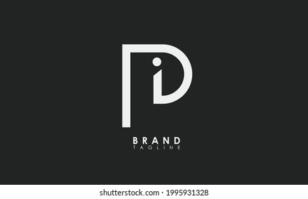 Alphabet letters Initials Monogram logo PI, IP, P and I