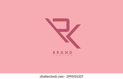 Alphabet letters Initials Monogram logo RK, KR, R and K