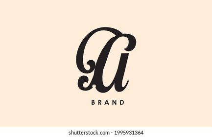 Alphabet letters Initials Monogram logo GA, AG, G and A