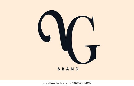 Alphabet letters Initials Monogram logo VG, VQ, Q and V