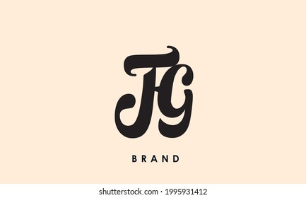 Alphabet letters Initial Monogram Logo TG, GT, T und G