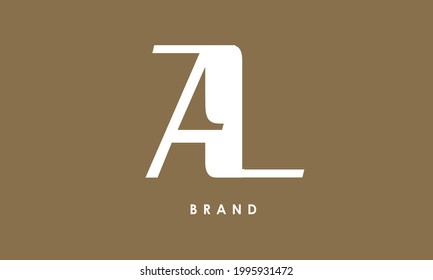 Alphabet letters Initials Monogram logo AL, LA, A and L