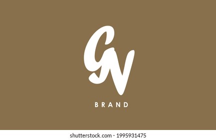 Alphabet letters Initials Monogram logo GV, VG, G and V