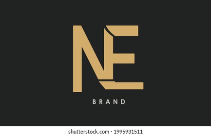 Alphabet letters Initials Monogram logo NE, EN, N and E
