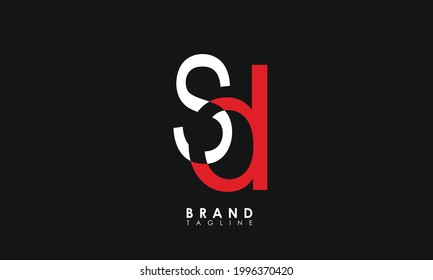 Alphabet letters Initials Monogram logo SD, DS, S and D