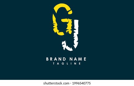 Alphabet letters Initials Monogram logo GJ, JG, G and J