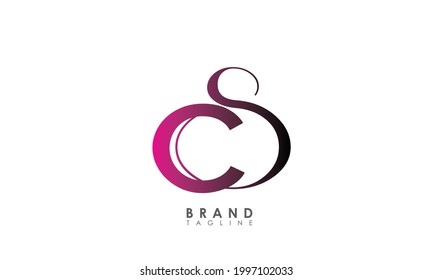Alphabet letters Initials Monogram logo CS, SC, C and S