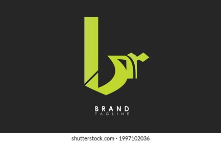 Letras alfabéticas Iniciales Logotipo de monograma BR, RB, B y R