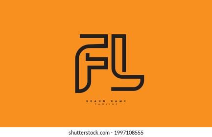 Alphabet Letters Initials Monogram Logo FL, LF, F And L