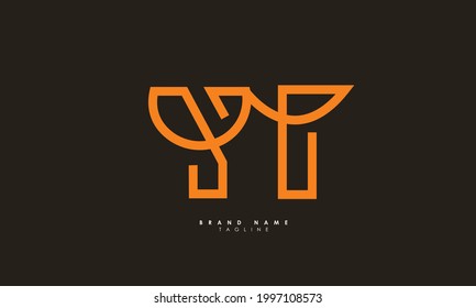 Alphabet letters Initial Monogram Logo YT, TY, Y und T