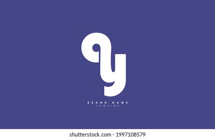 Alphabet letters Initial Monogram Logo QY, YQ, Q und Y