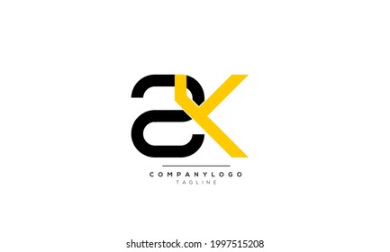 Alphabet letters Initials Monogram logo SK, SK INITIAL, SK letter