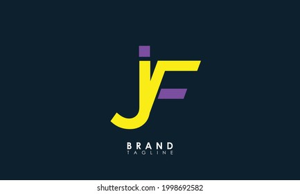 Letras alfabéticas Iniciales Monograma JF, FJ, J y F