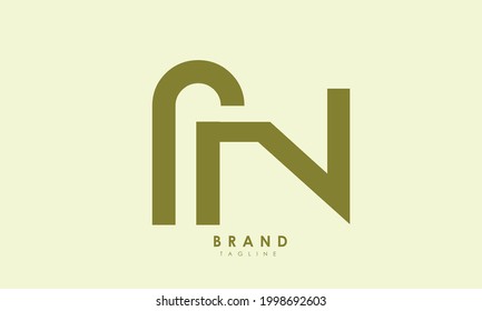 Alphabet letters Initials Monogram logo FN, NF, F and N