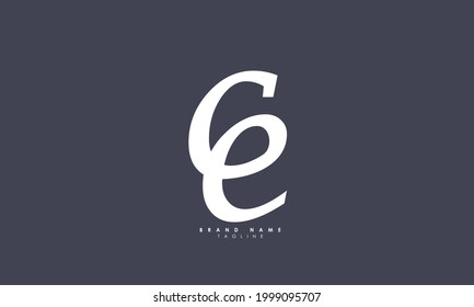 Letras alfabéticas Iniciales Monograma CE, CE, C y E
