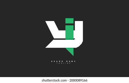 Alphabet letters Initials Monogram logo IY, YI, I and Y