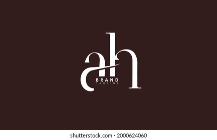 Alphabet letters Initials Monogram logo AH, HA, A and H