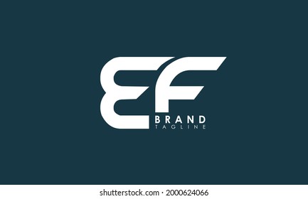 Alphabet letters Initials Monogram logo EF, FE, E and F