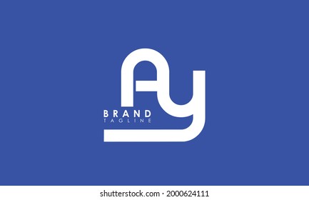 Alphabet letters Initials Monogram logo AY, YA, A and Y