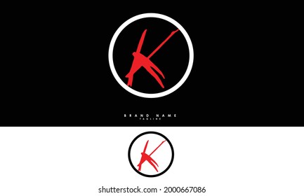 Alphabet letters Initials Monogram logo KO, OK, K and O