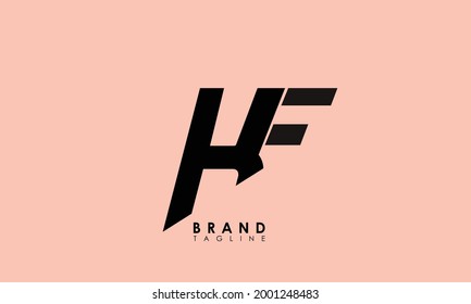 Alphabet letters Initial Monogram Logo HF, FH, H und F