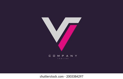 Alphabet letters Initials Monogram logo VF, FV, V and F