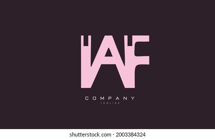 Alphabet letters Initial Monogram Logo AF, FA, A und F