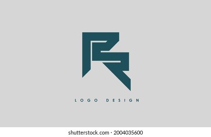 Alphabet letters Initials Monogram logo PR, RP, P and R