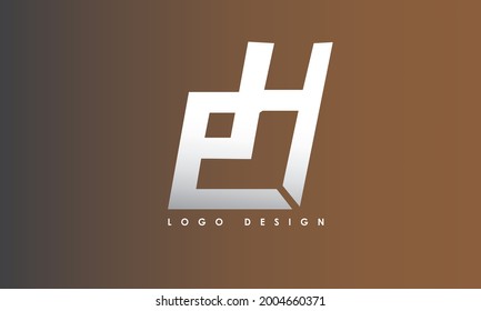 Alphabet letters Initials Monogram logo EH, HE, E and H