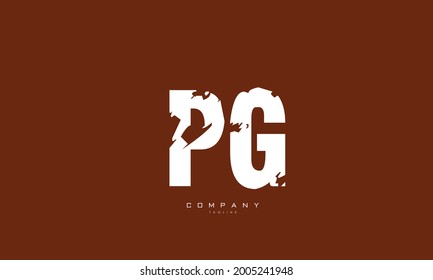 Alphabet letters Initials Monogram logo PG, GP, P and G