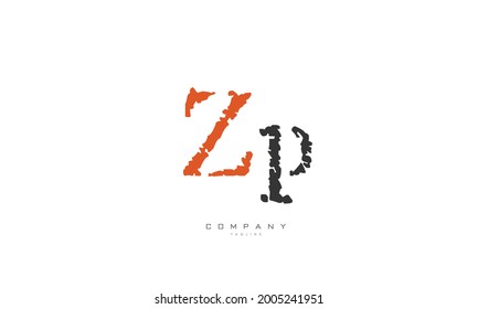 Alphabet letters Initials Monogram logo ZP, PZ, Z and P