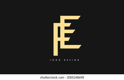 Alphabet letters Initials Monogram logo FE, EF, F and E
