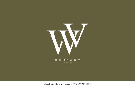 Alphabet letters Initials Monogram logo WV, VW, W and V
